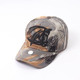 Letter Embroidery Graffiti Baseball Cap Unisex Street (Option: coffee)