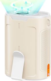 2026 AI Portable Fan Rechargeable, 4-Speed 6600RPM Strong Airflow, Personal Waist Fan with up to 25H of Working Time, Hands-Free Hanging Neck Fan (Color: Champagne)